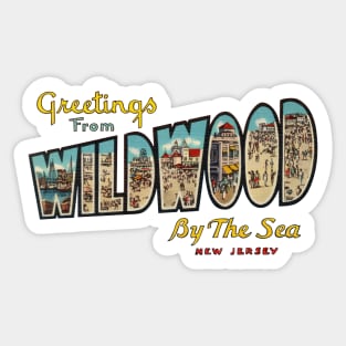 Greetings from Wildwood By The Sea Sticker